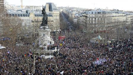 Marche républicaine (Photo RFI)